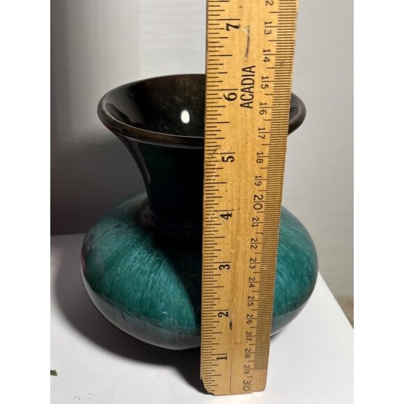 Vtg Blue Mountain Pottery Swan Planter Vase Green Drip Glaze 6 x 8" Canada MCM - Picture 11 of 11